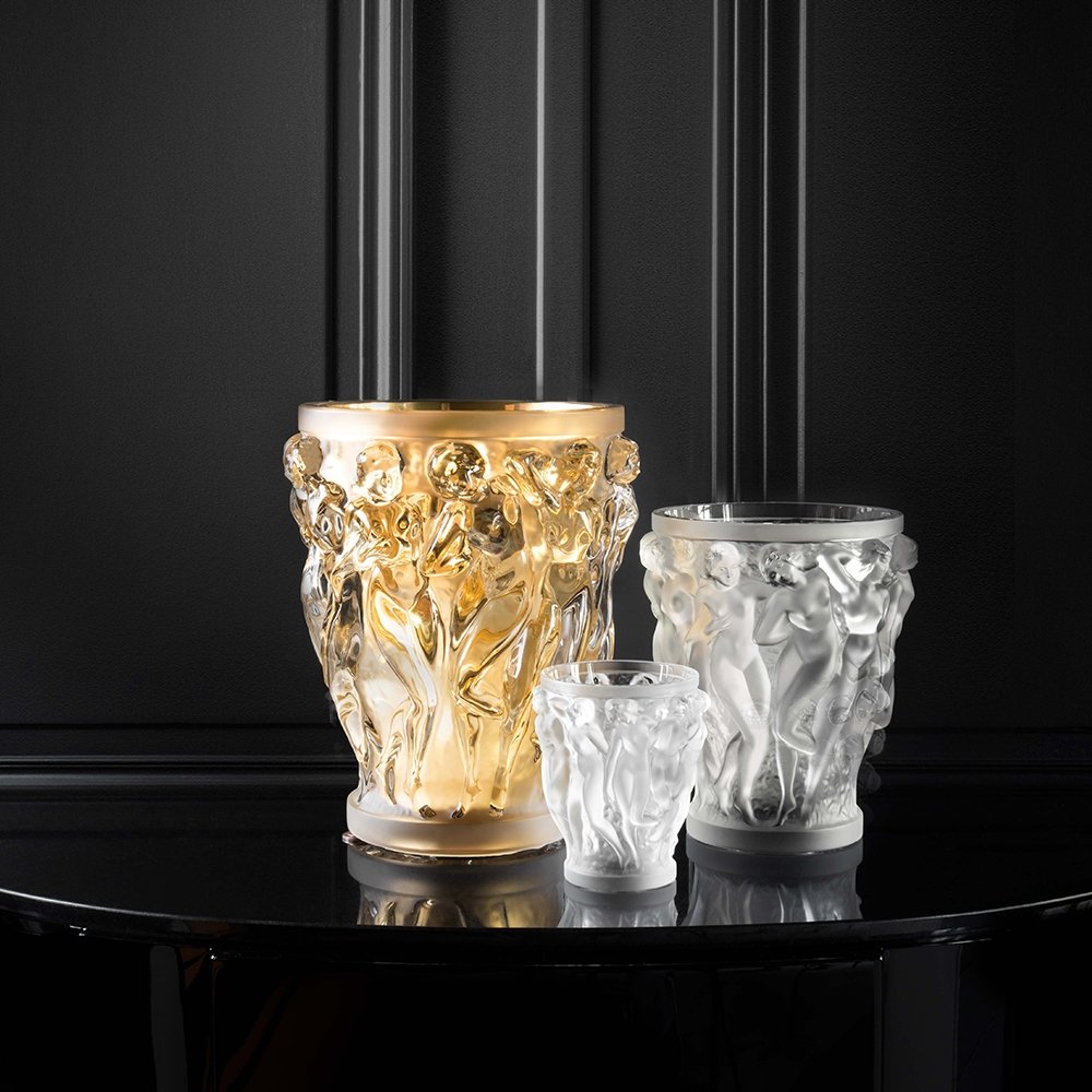 Ваза Lalique &quot;Bacchantes&quot; золотая