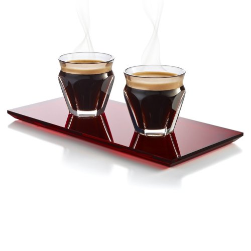 Glasses set for coffee on a tray Baccarat "HARCOURT"